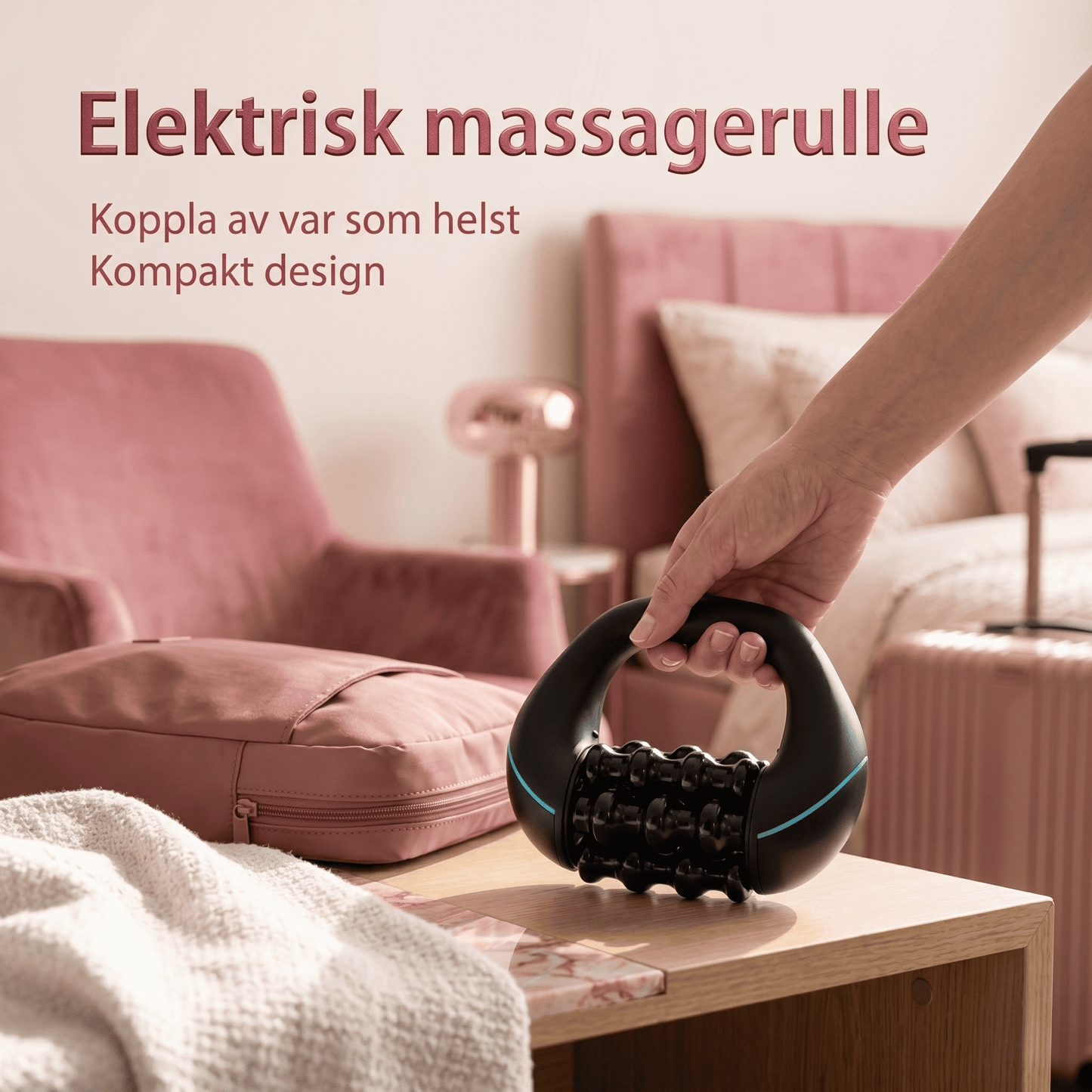 NodeRoll – Elektrisk Rullmassager med Perkussionsteknik, Uppladdningsbar Helkroppsmassage