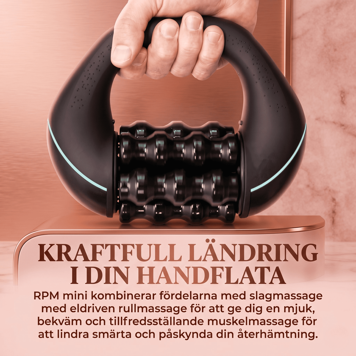 NodeRoll – Elektrisk Rullmassager med Perkussionsteknik, Uppladdningsbar Helkroppsmassage