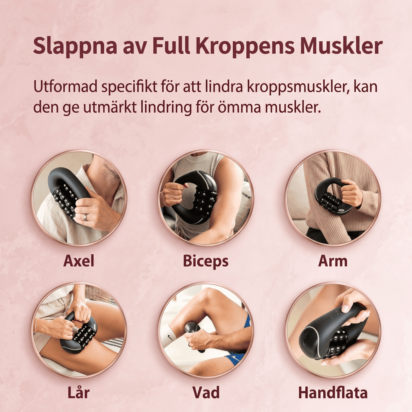 NodeRoll – Elektrisk Rullmassager med Perkussionsteknik, Uppladdningsbar Helkroppsmassage