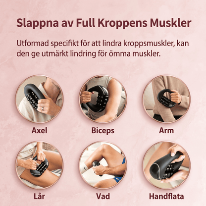 NodeRoll – Elektrisk Rullmassager med Perkussionsteknik, Uppladdningsbar Helkroppsmassage